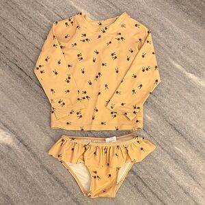 Rylee + Cru - Never Worn - 2-Piece Rash Guard with Bikini Bottoms (12-18 mons)